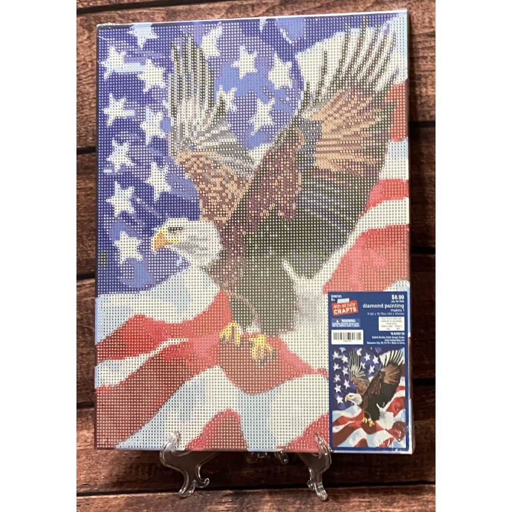 Eagle and American Flag Diamond Painting Kit Hobby Lobby New